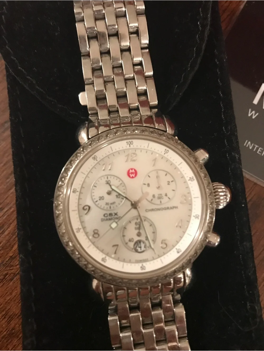 MICHELE CSX-36 Diamond Chronograph Watch 0.60 CTW